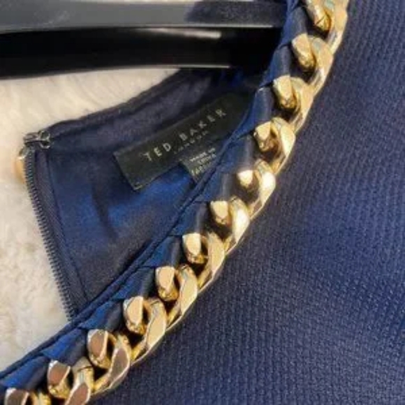 TED BAKER BLUE DRESS - Picture 4 of 4